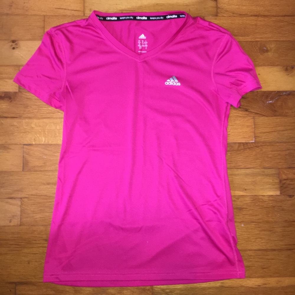 Pink Adidas Climate Cool workout t-shirt